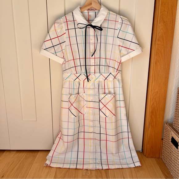 Miss Patina Dresses & Skirts - NWT Miss Patina Size Small Colorful Rainbow Button Down Midi Dress